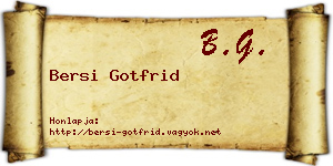 Bersi Gotfrid névjegykártya